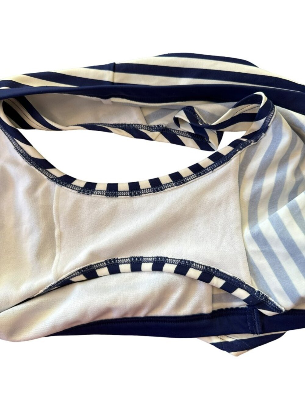 Boden Navy Blue White Striped Bikini Bottoms 12 Nautical Beach Swimwear Preppy - Picture 4 of 4